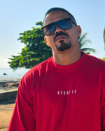 Oversized vermelha/estampa branca Resgate - Imagem 3