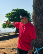 Oversized vermelha/estampa branca Resgate - Imagem 2