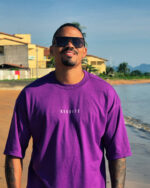 Oversized roxo/estampa branca Resgate